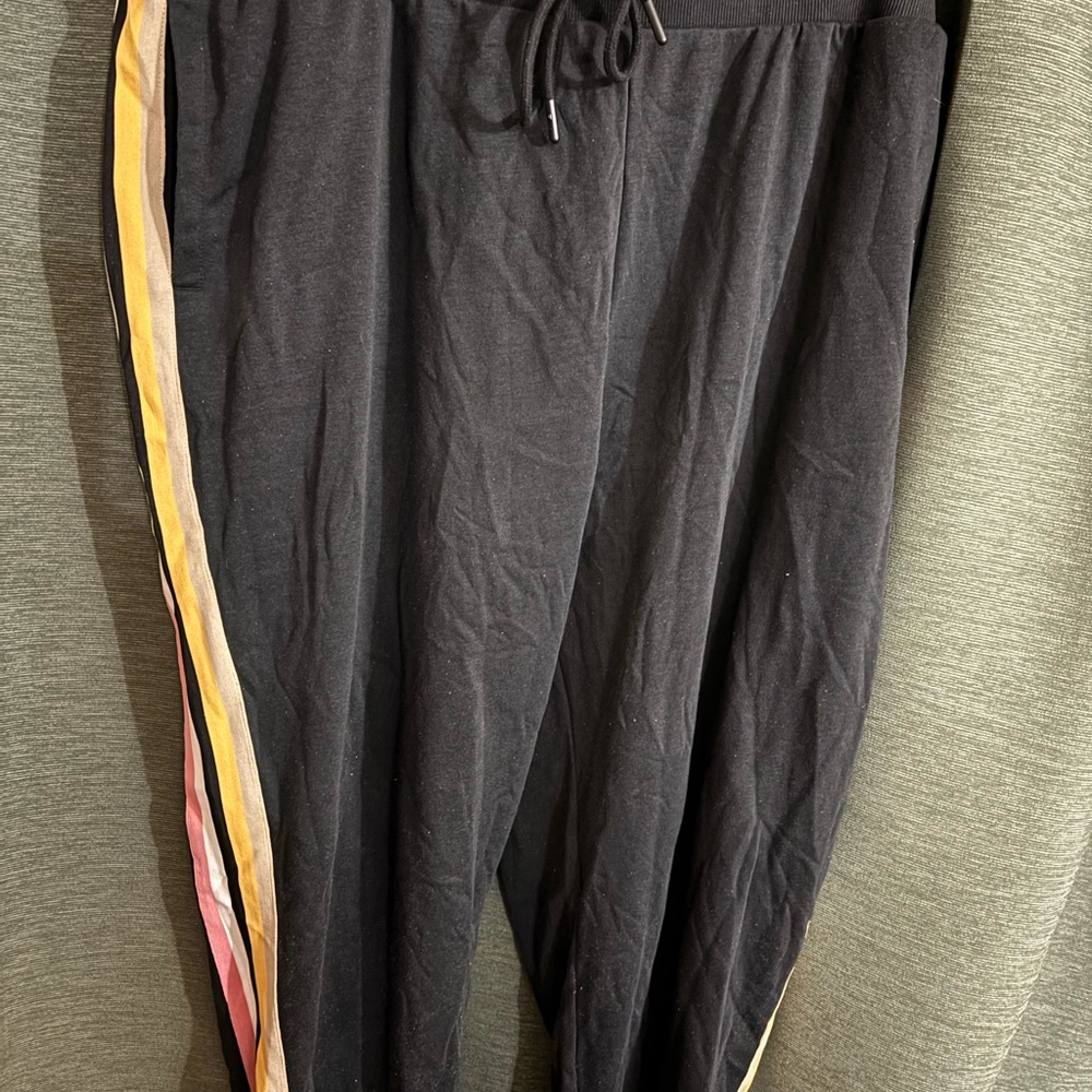 Fila Black Joggers with Multicolor Stripes